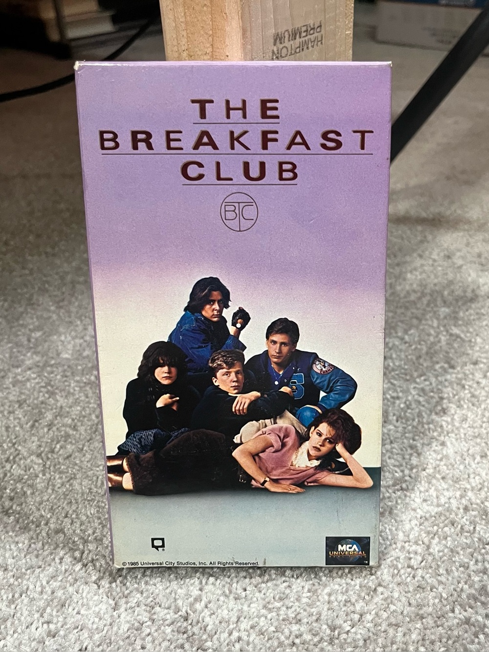 The Breakfast Club 1985 VHS 1990 MCA Ringwald Estevez Nelson Hall Sheedy Tested